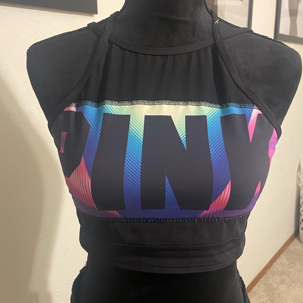 PINK Victoria's Secret ultimate Vibrant Mesh Sports Bra medium EUC item #9